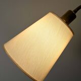 Lampadaire scandinave en chêne et laiton, années 50