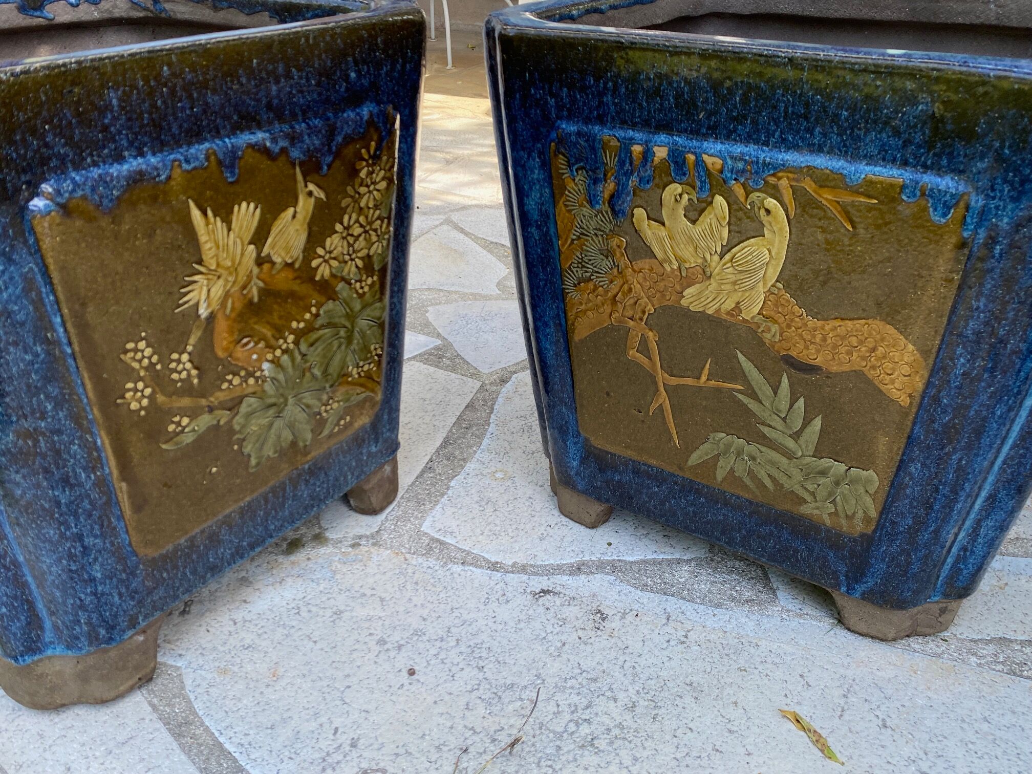 Duo of Large Ceramic Pots
