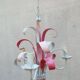 Lustre métal fleurs feuilles shabby chic