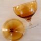 Bonbonnière, drageoir, amber coloured glass vintage