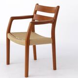 Ensemble de 3 chaises vintage 1960 EMC Mobler en teck danois
