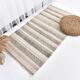 Tapis rose pastel, petit tapis en laine beige, tapis kilim pour l'entrée.