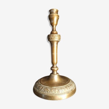 Old brass candle holder louis xvi style