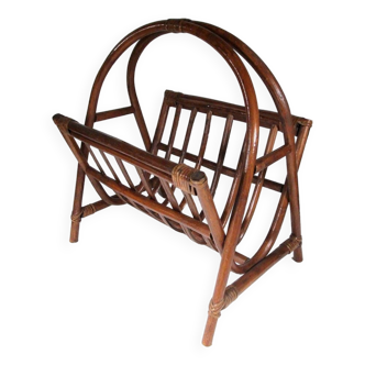 Rattan magazine rack