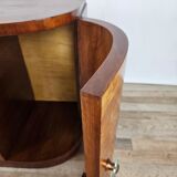 Pair of Art Decò bedside tables in walnut and thuja