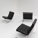 Barcelona chairs by Ludwig Mies van der Rohe for Knoll, 1980s