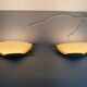 Pair of brass and glass wall lights from the Spage era, 1980, Germany.