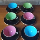 Six Digoin coffee cups from the 50s