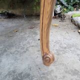 Louis XV coffee table in oak and cherry marquetry.