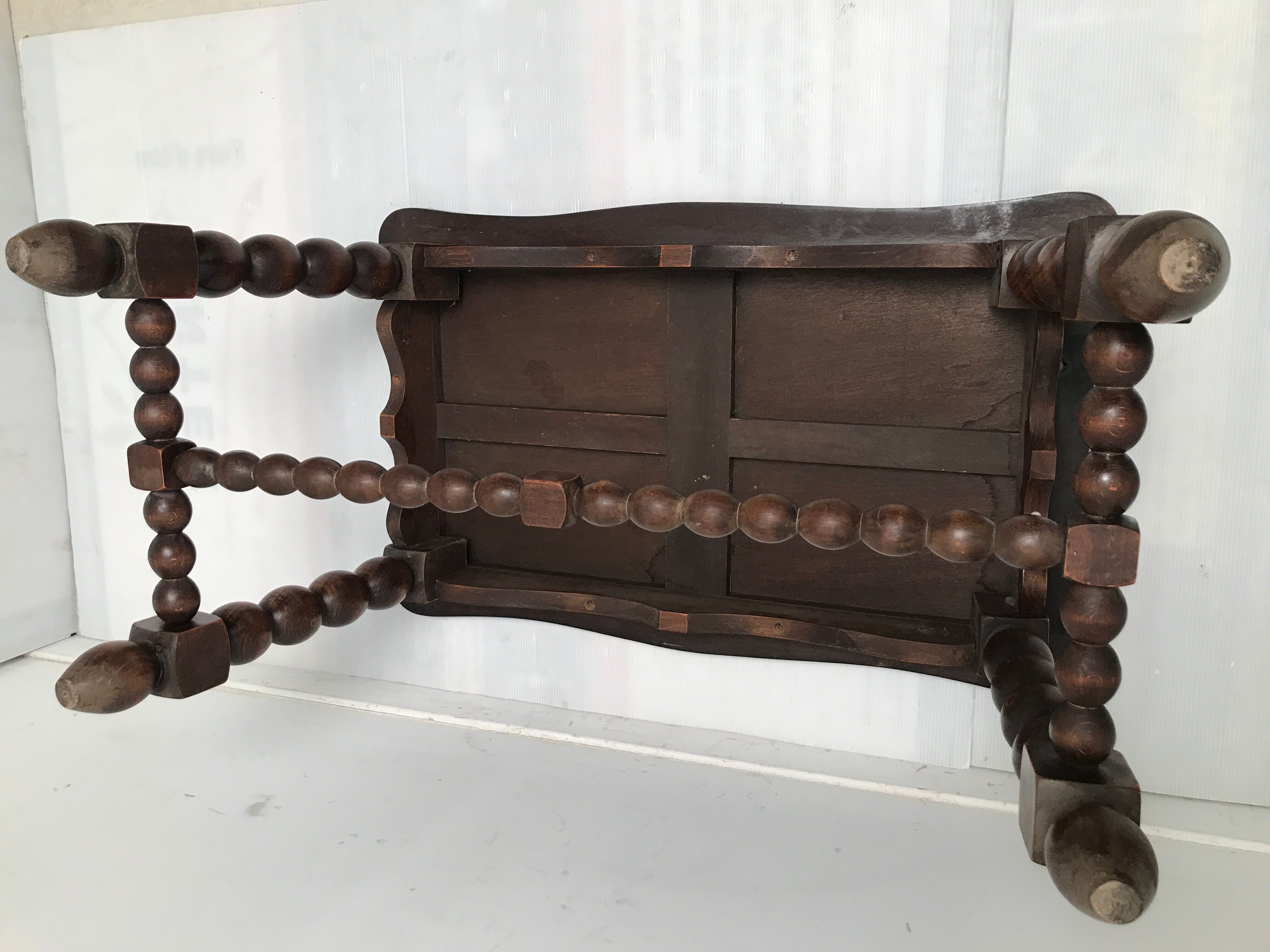 Wooden coffee table legs turned vintage