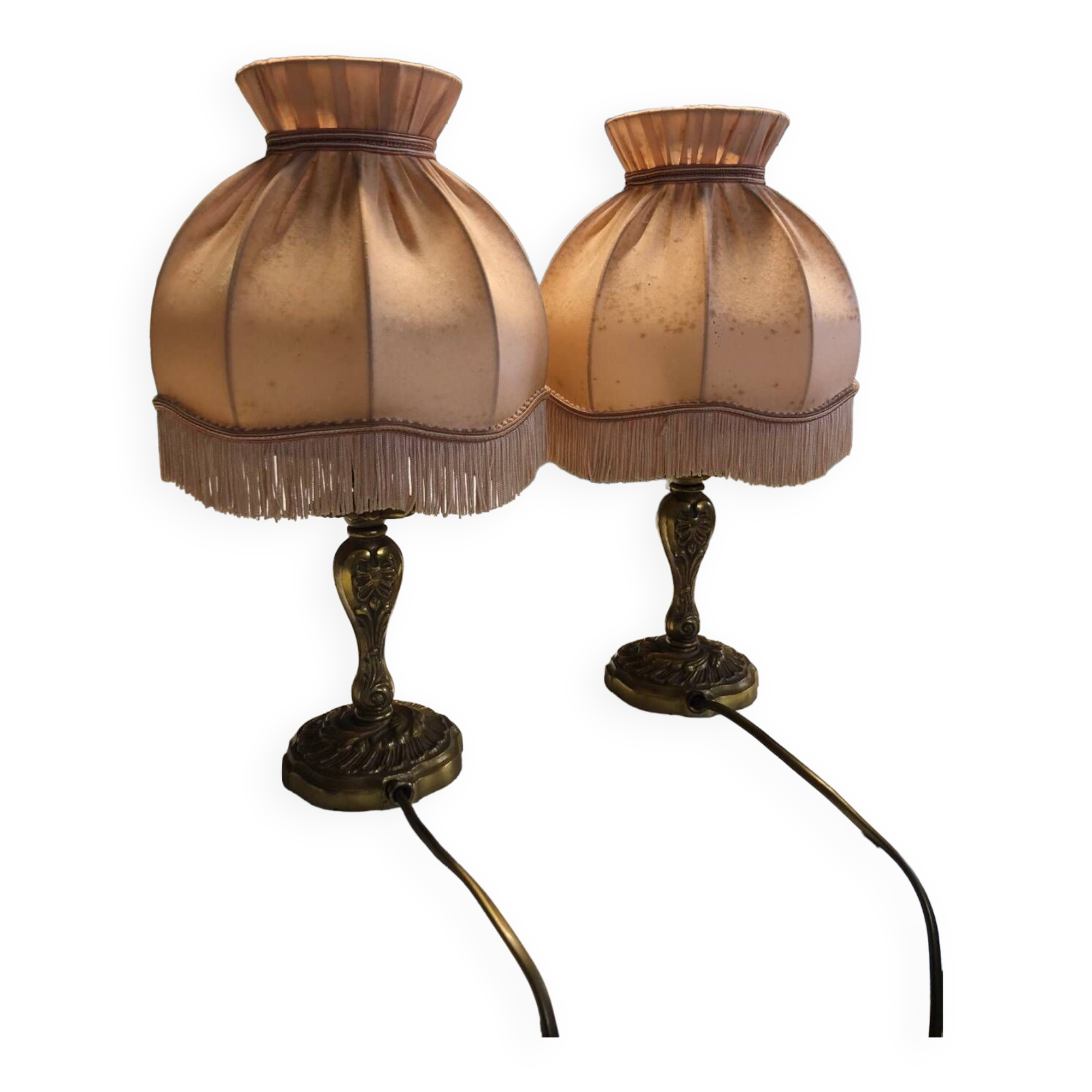 Pair of old bedside lamps