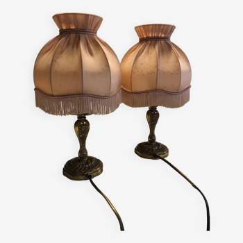 Pair of old bedside lamps