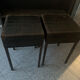 Pair of vintage industrial metal side tables