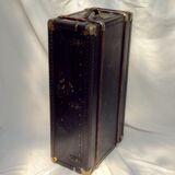 Old wooden and leather trunk