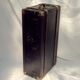 Old wooden and leather trunk