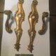 Louis xv style brass crutches and plaques