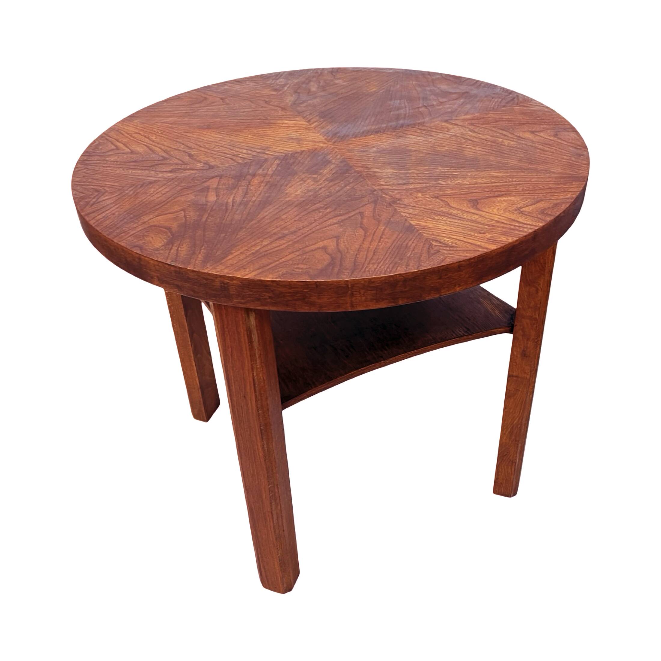 Round coffee table, Mid-Century, Art Deco, after renovation, Germany, 1960s