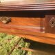 Antique desk with leather top