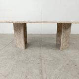 Table basse vintage en pierre fossile, 1970