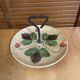 Old poet laval plate ceramic strawberry decor france vintage