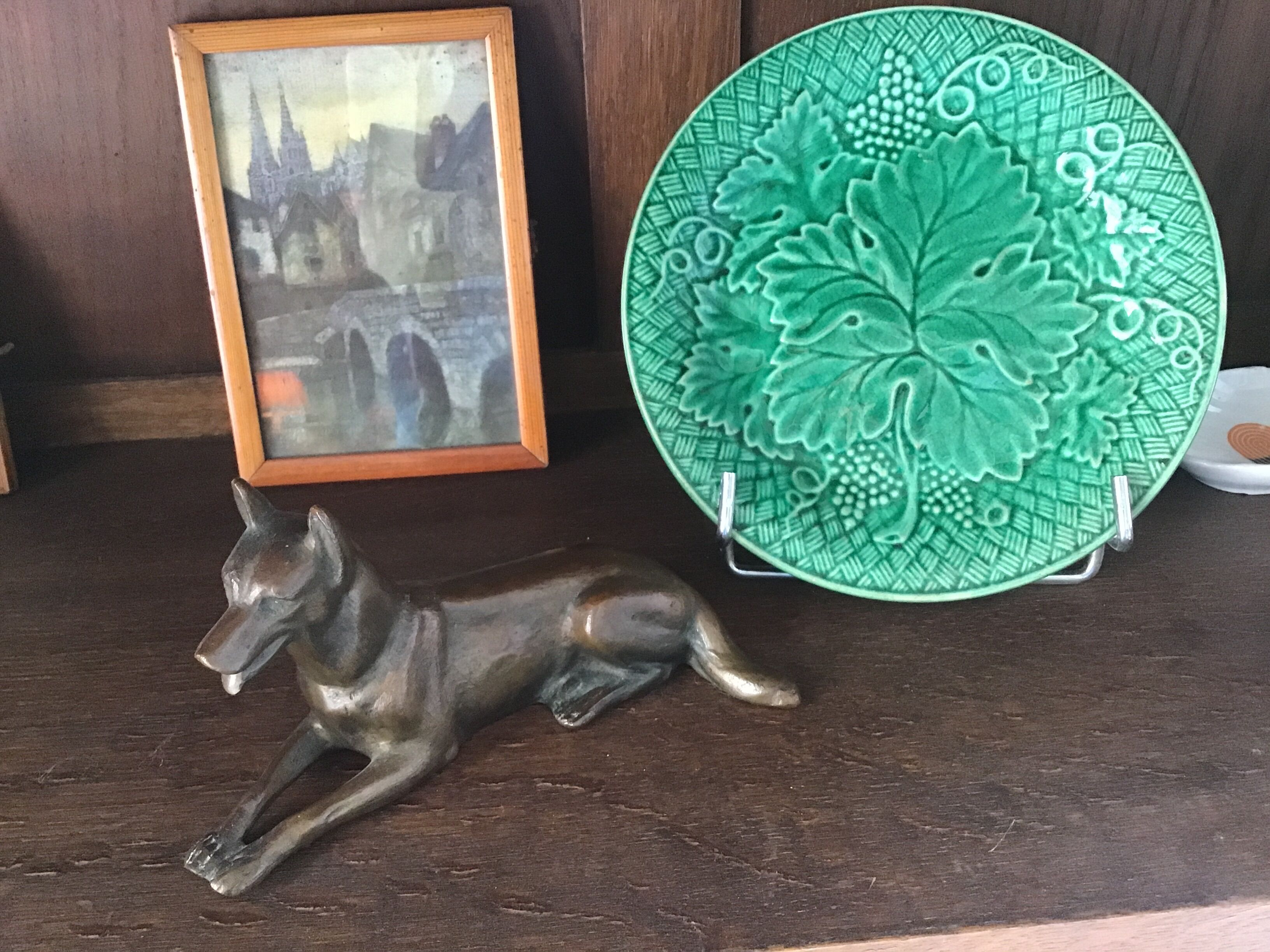 Bronze animalier chien loup
