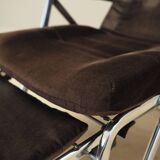Fauteuil en velours marron, design danois, années 1970, production : Danemark