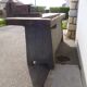 Peugeot brand old green patina wooden workbench