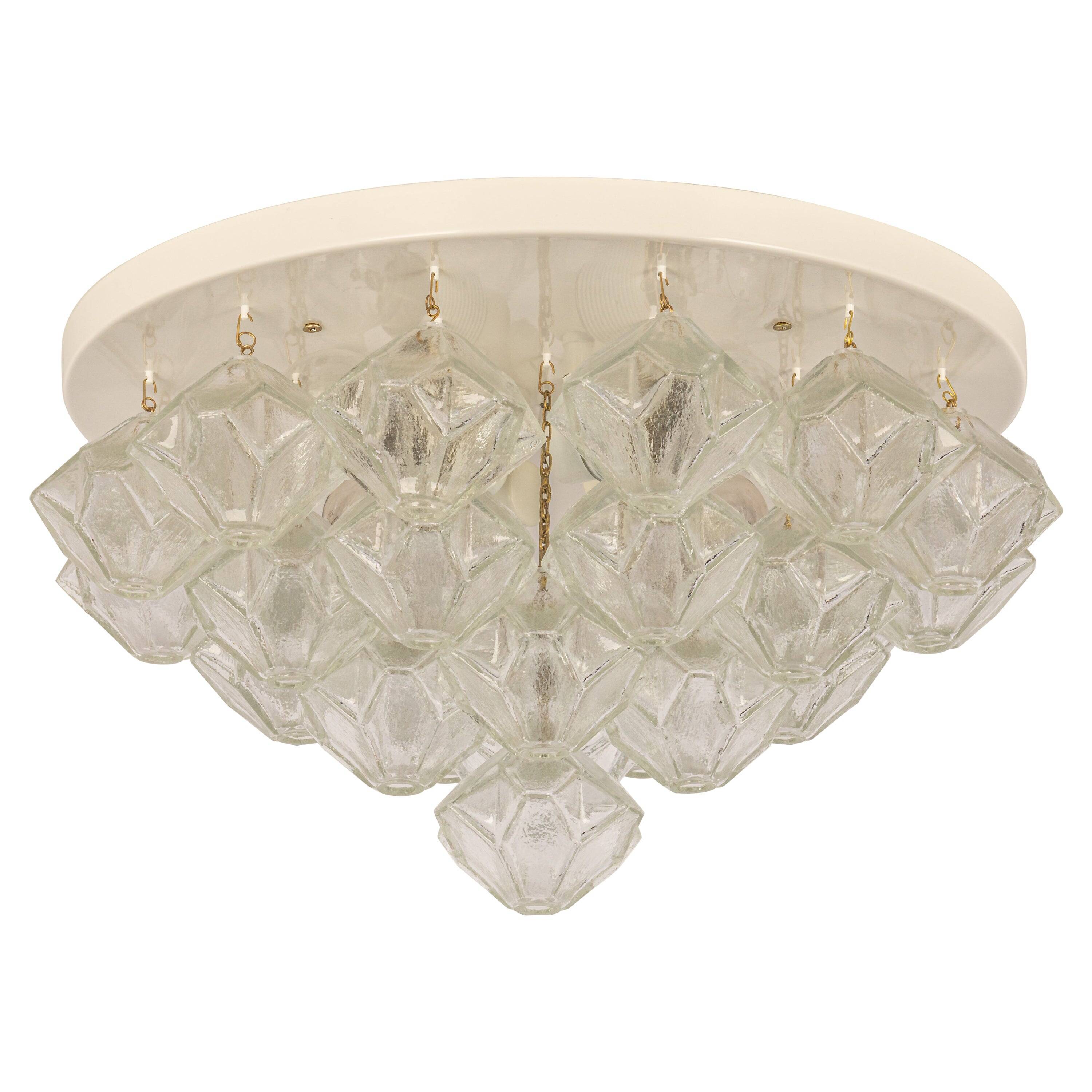 Plafonnier en verre pagode par Kalmar, Autriche, années 1960