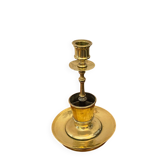 Compartmentalised brass candlestick