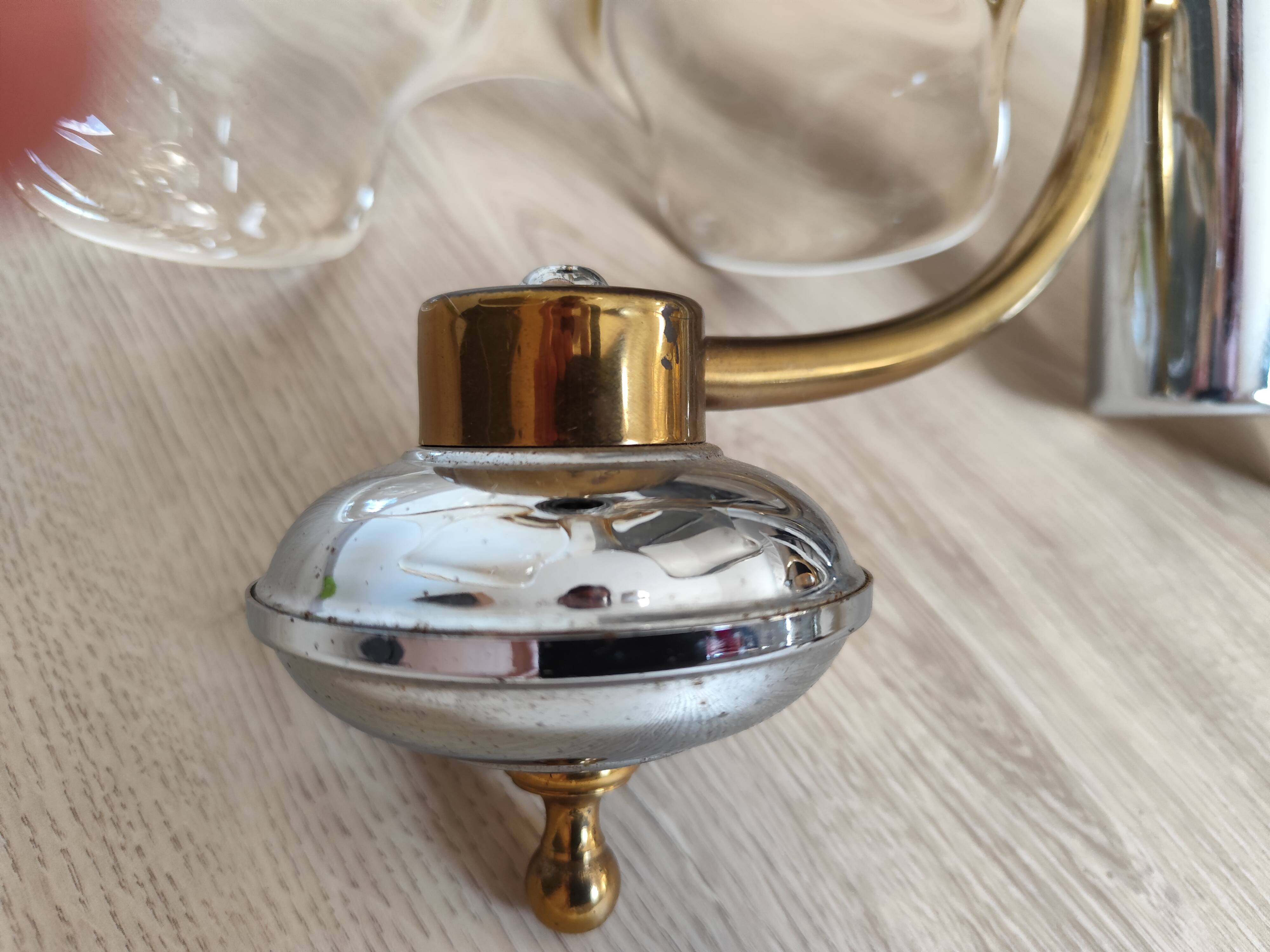 Pair of vintage tulip wall lights from the 70s