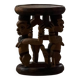 Decorative stool carved from African hardwood / Tribal art piece, mid-20th century