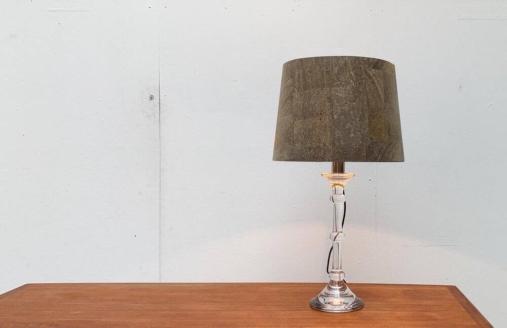 Mid-century German Tiffany glass table lamp by Ingo Maurer, 1960s.