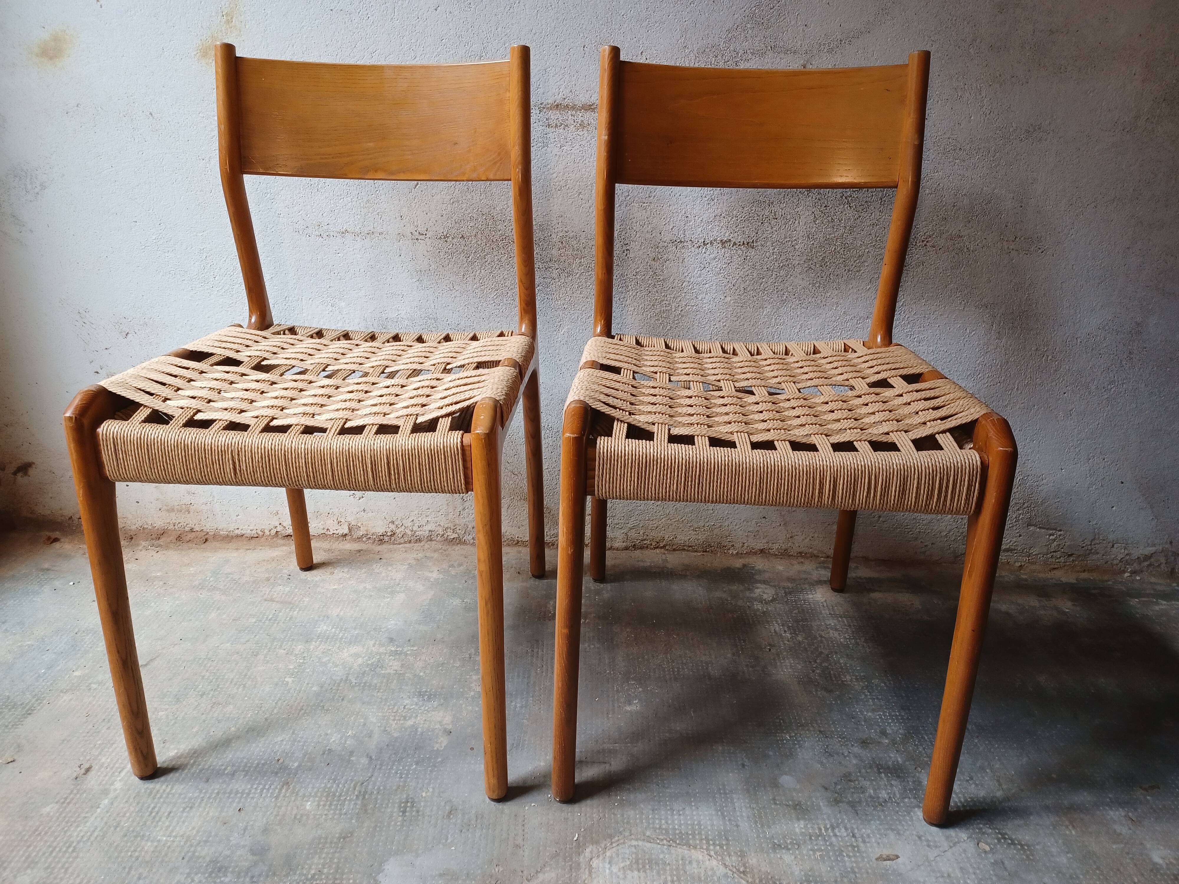 Pair of chairs , Consorzio Sedie Friuli , 1960