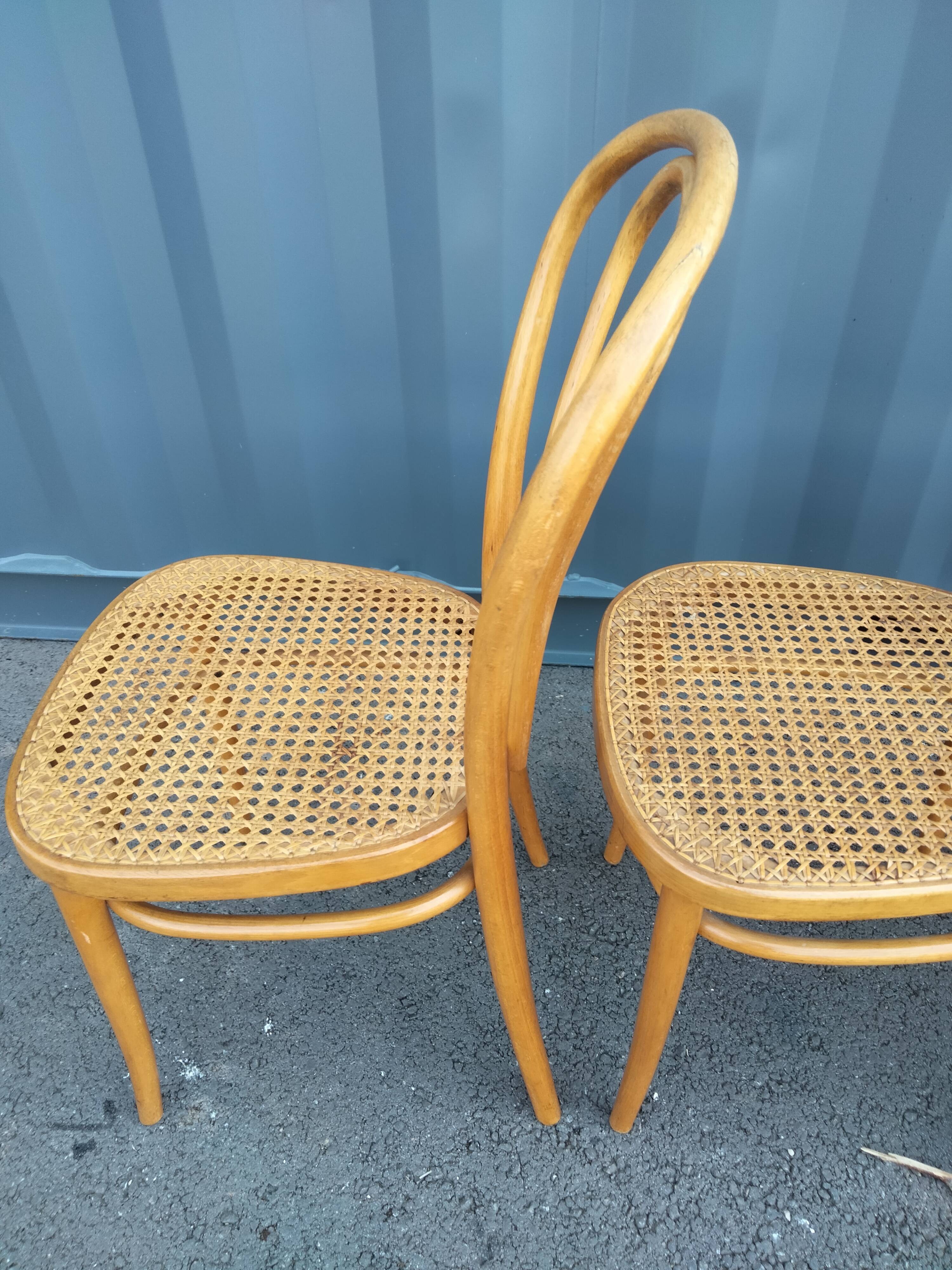 6 vintage cannees chairs old