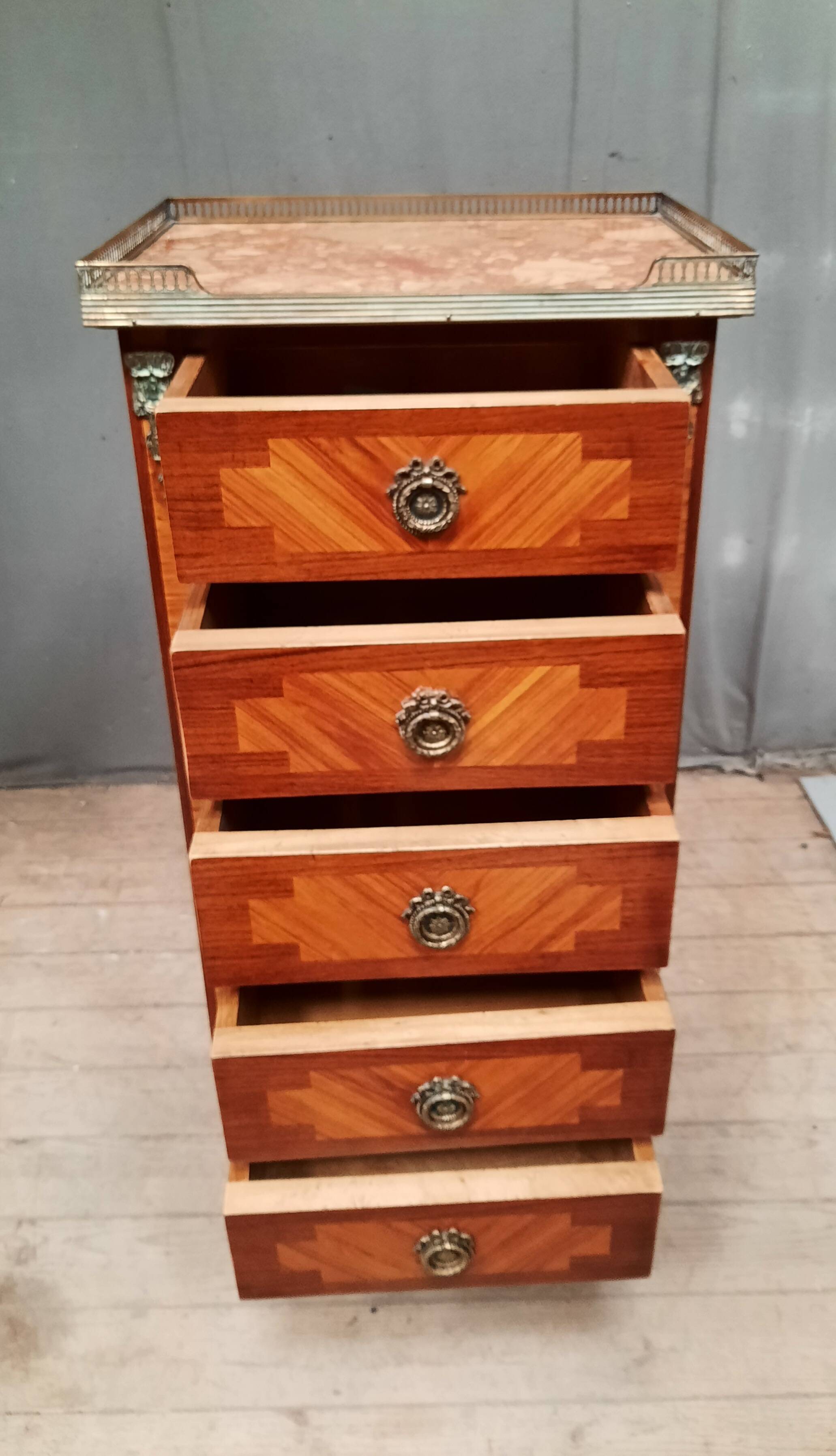 Louis XVI style marquetry chiffonier