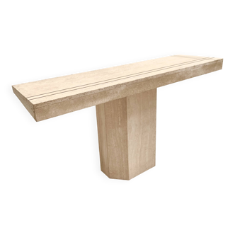 Travertine console 1960's Italy