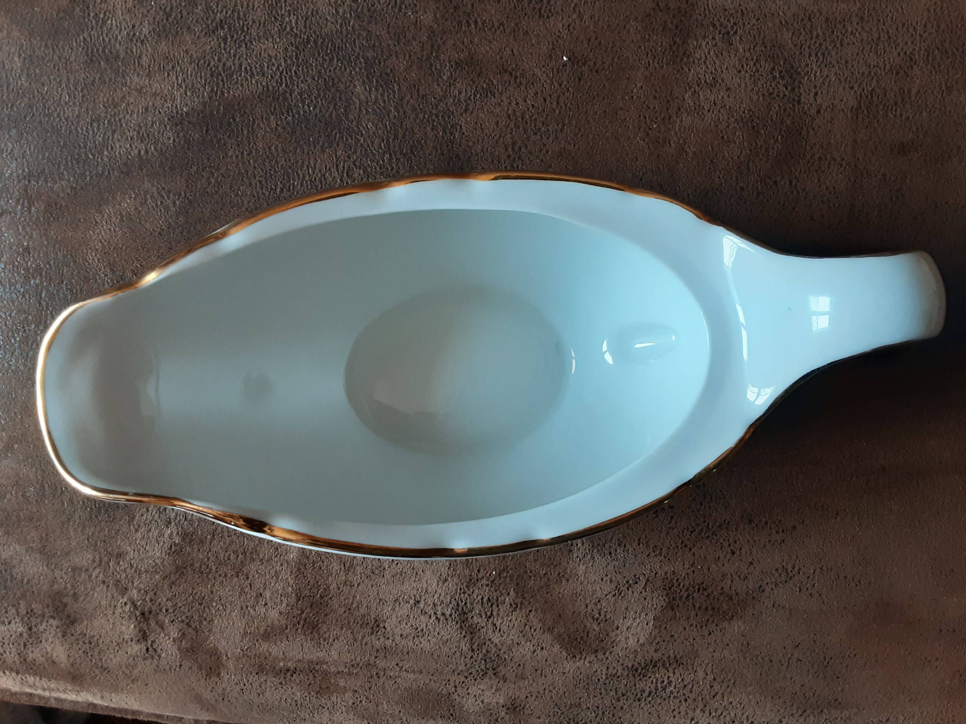 Luxury Porcelain Sauce Boat from the Compagnie Nationale