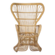 1970s design rattan armchair "Peacock Throne" by Rohe Noordwolde