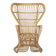 1970s design rattan armchair "Peacock Throne" by Rohe Noordwolde