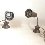 Pair of Armelec industrial articulated lamps from the 1950s