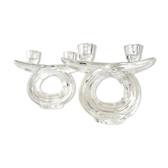 Paire de chandelier en cristal de Vannes 1960