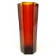 Art Deco vase, pressed glass, Zawiercie Glassworks, Poland, 1930s