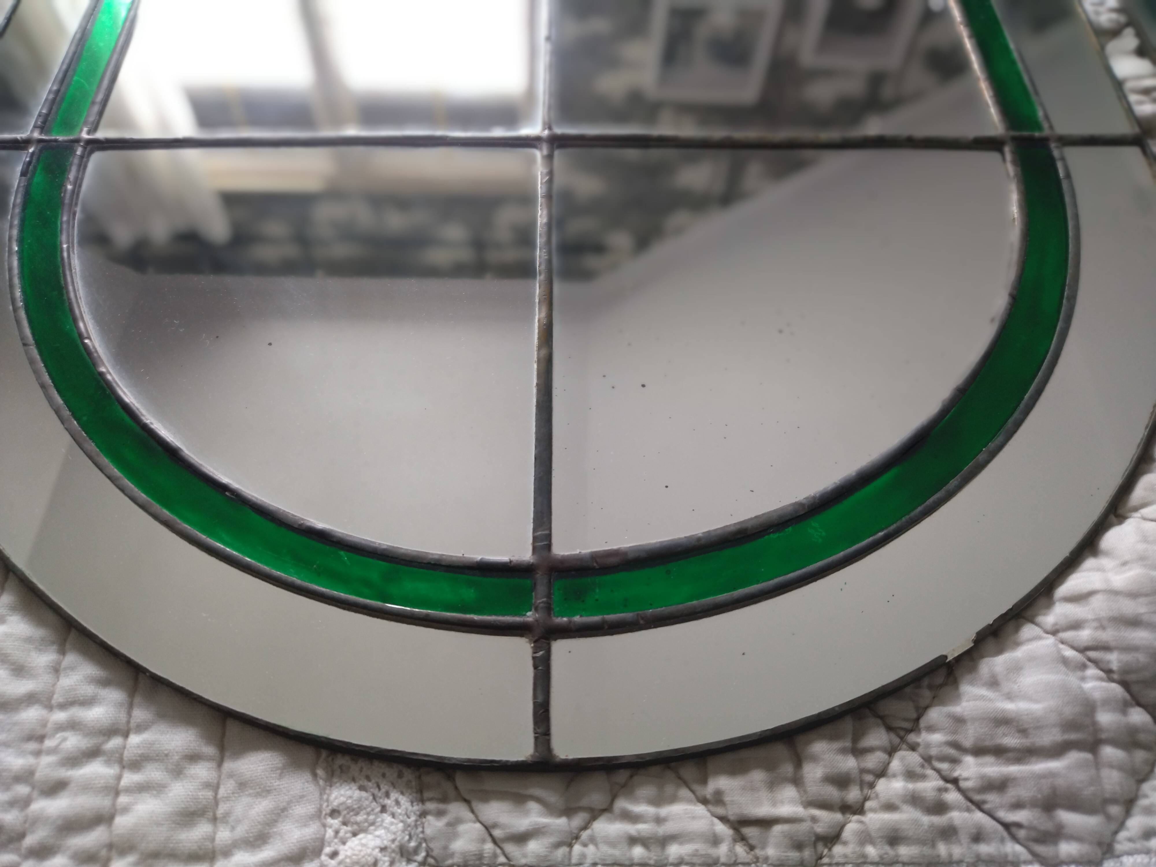 Pair of art deco wall mirrors 81x39cm