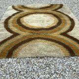 Tapis pop psyché en laine signé Højer Eksport Wilton, Denemark 1970