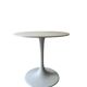 White tulip design round dining table
