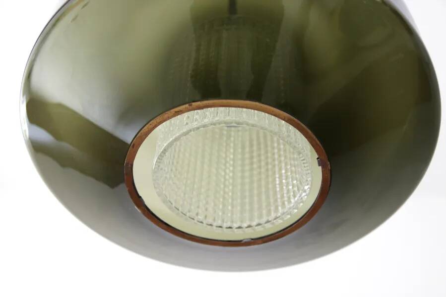 Green glass pendant lamp by Carl Fagerlund for Orrefors