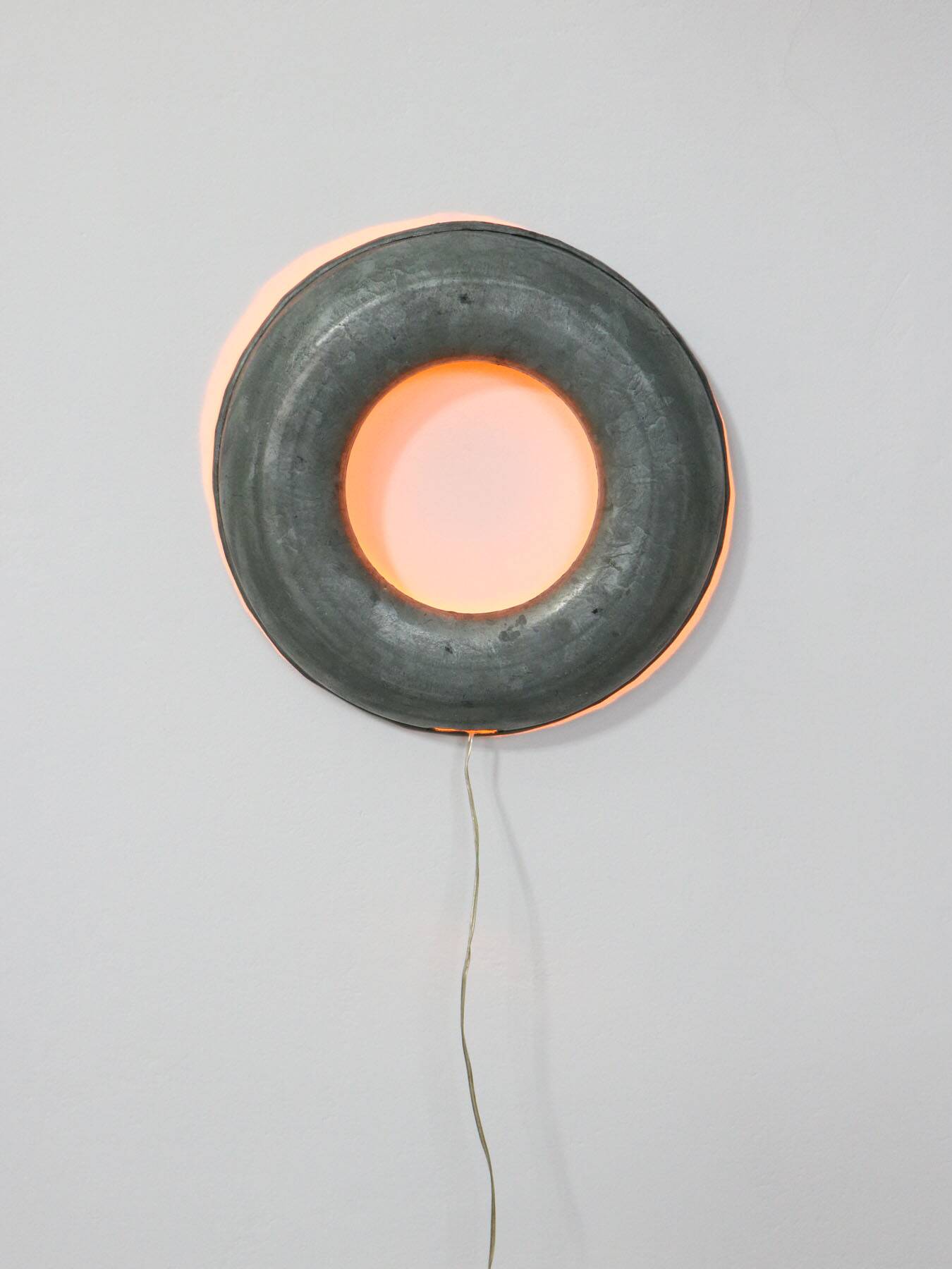 Vintage Italian Metal Donought Wall Lamp