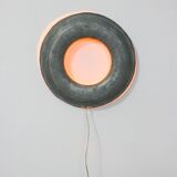 Vintage Italian Metal Donought Wall Lamp