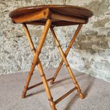 Faux Bamboo Folding Winemaker's Table - 1930s, Pine and Beech