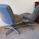 Pair of vintage office chairs heather grey by EUROSIT